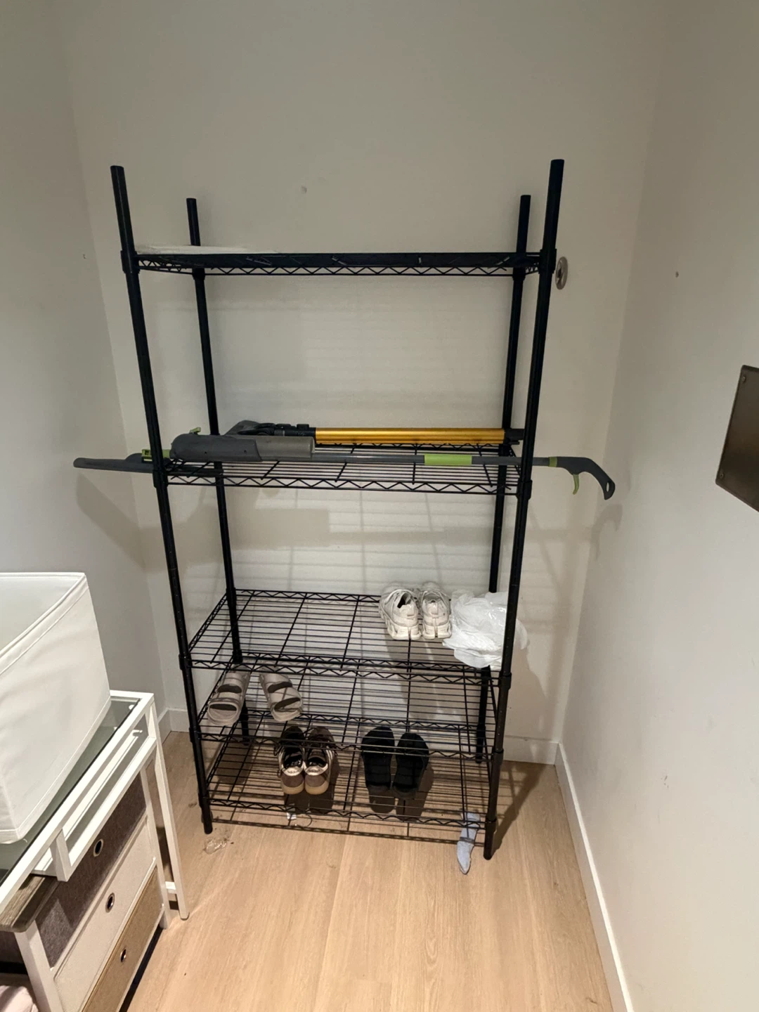 Black Wire Metal Storage Shelving Unit