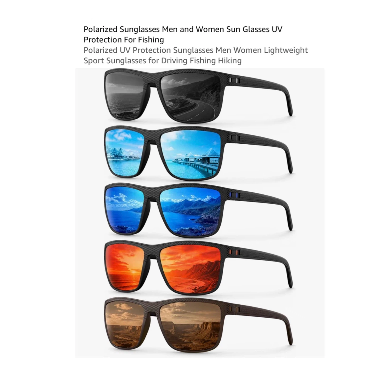 Brand new 5 Pack Polarized Sunglasses Men and Women