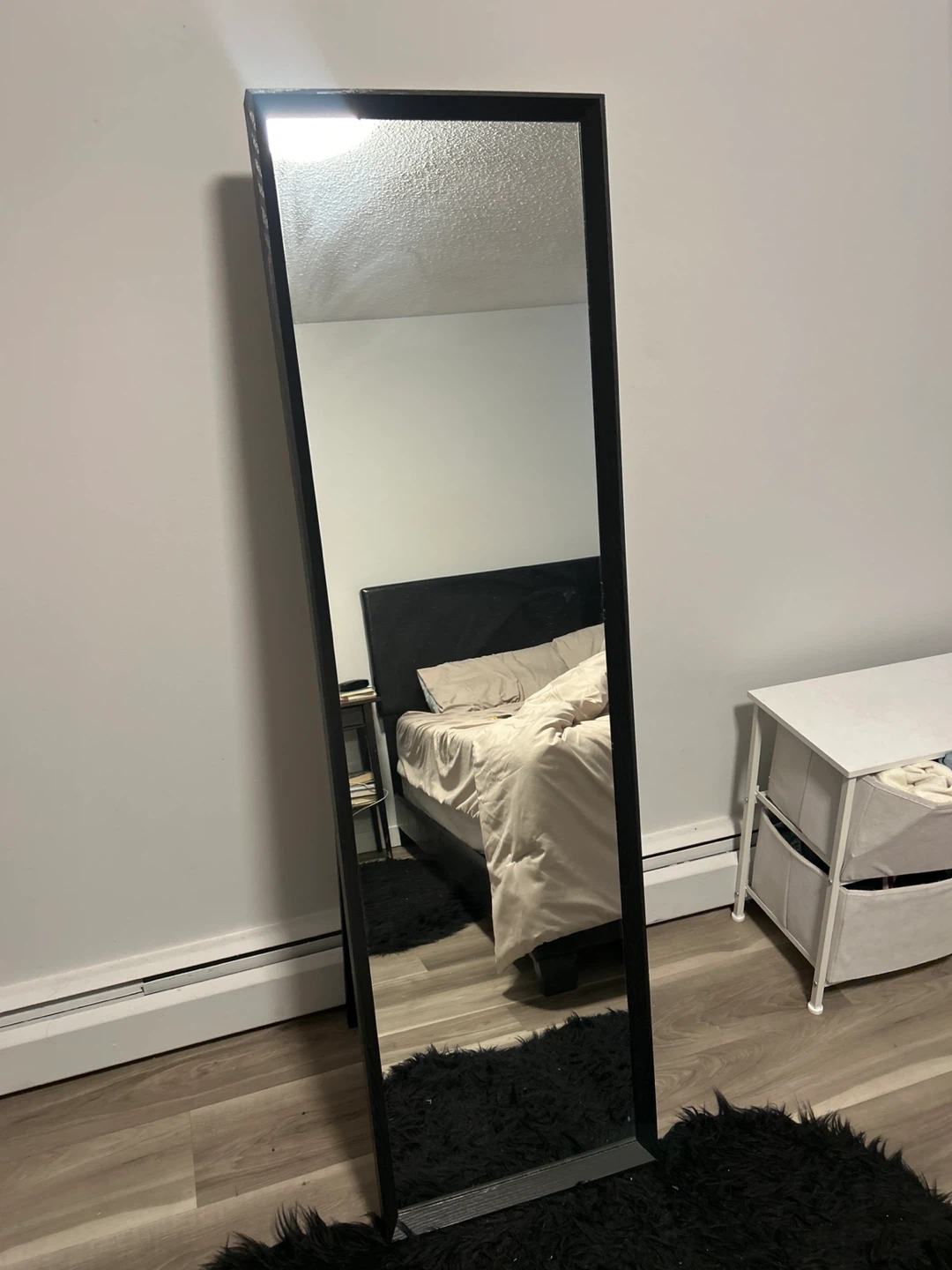 Black Full-Length Floor Mirror