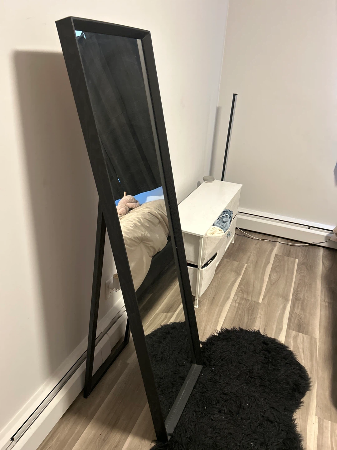 Black Full-Length Floor Mirror - photo 2