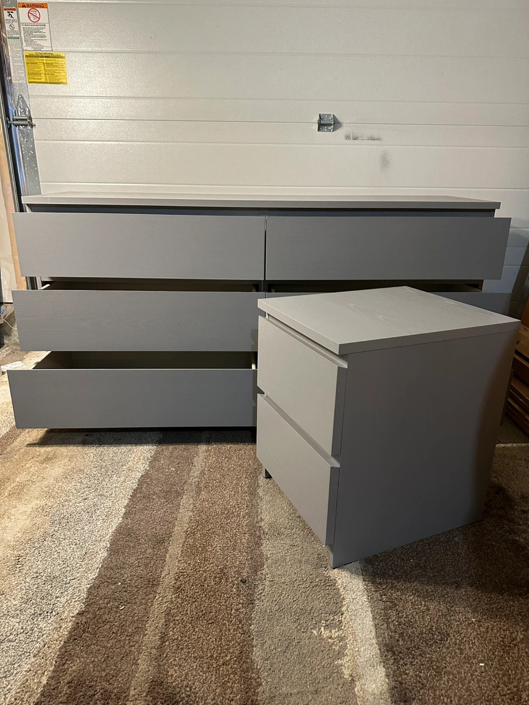 IKEA MALM 6-Drawer Dresser and Matching 2-Drawer Nightstand - photo 2