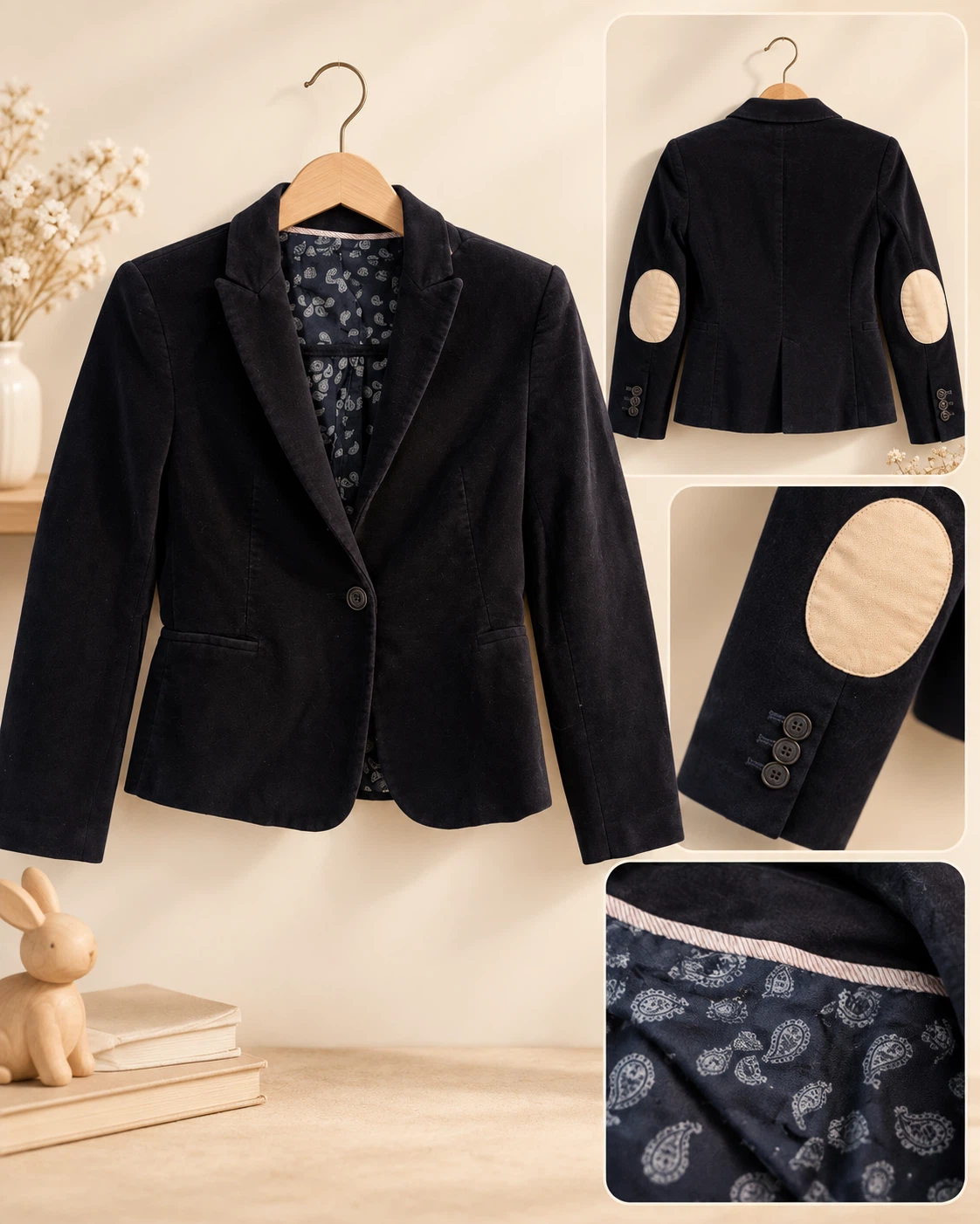 Zara Basic Navy Blazer Size XS Kid - photo 2