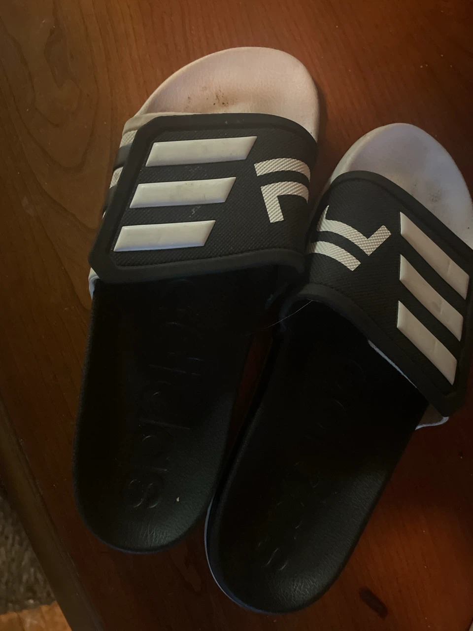 Adidas Slides Black and White