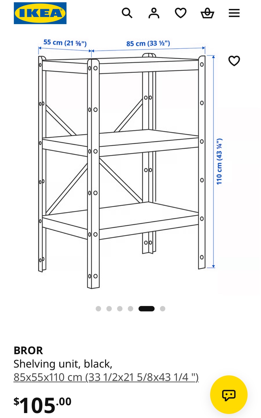 IKEA BROR Shelving Unit Black - photo 4