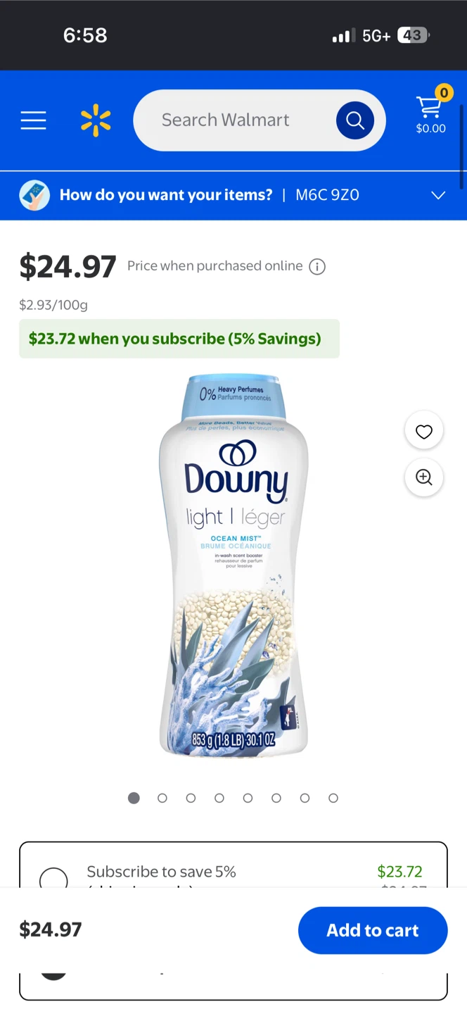 Downy Light Ocean Mist Laundry Scent Booster - photo 3