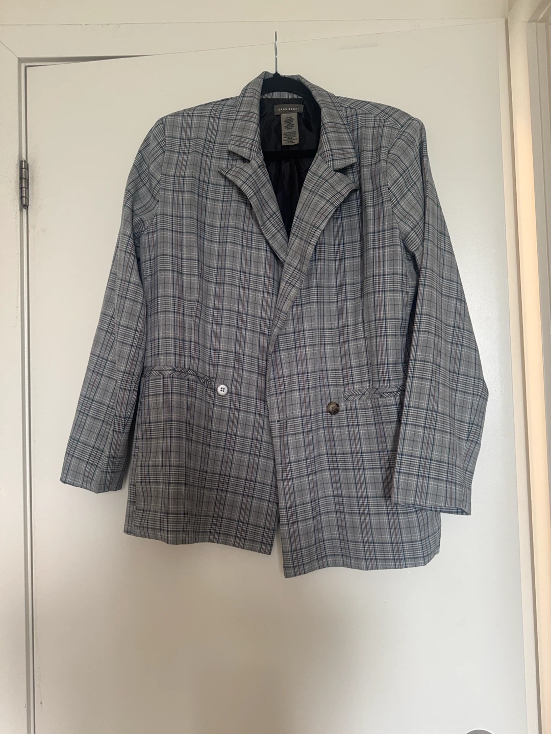 Sans Souci Plaid Blazer