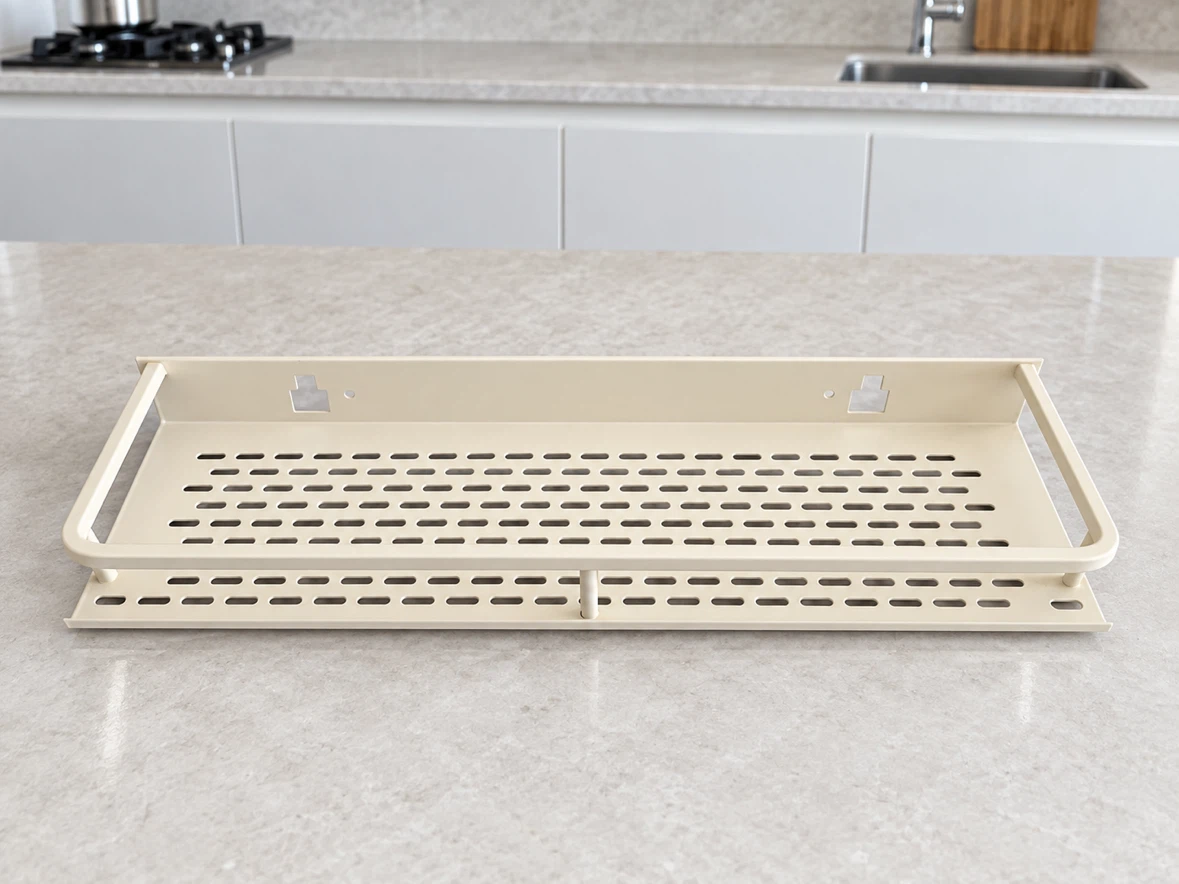 Wall-Mounted Metal Storage Shelf