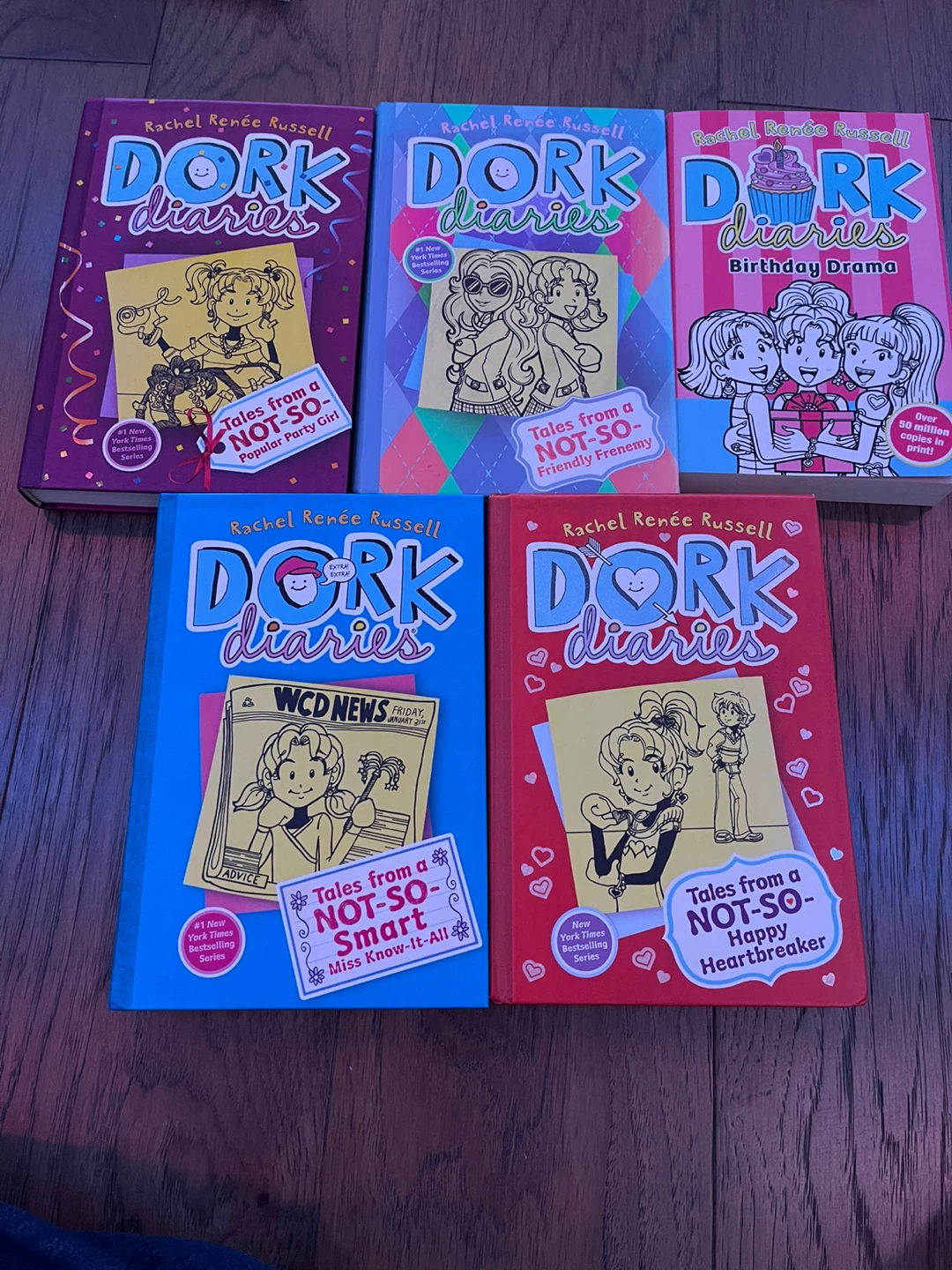 Set of 5 Dork Diaries Books by Rachel Renée Russell