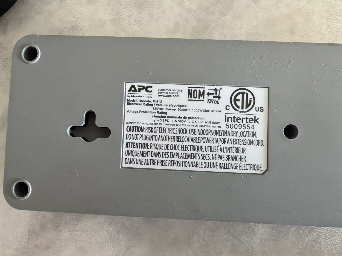 APC PH12 Surge Protector Power Bar - photo 2