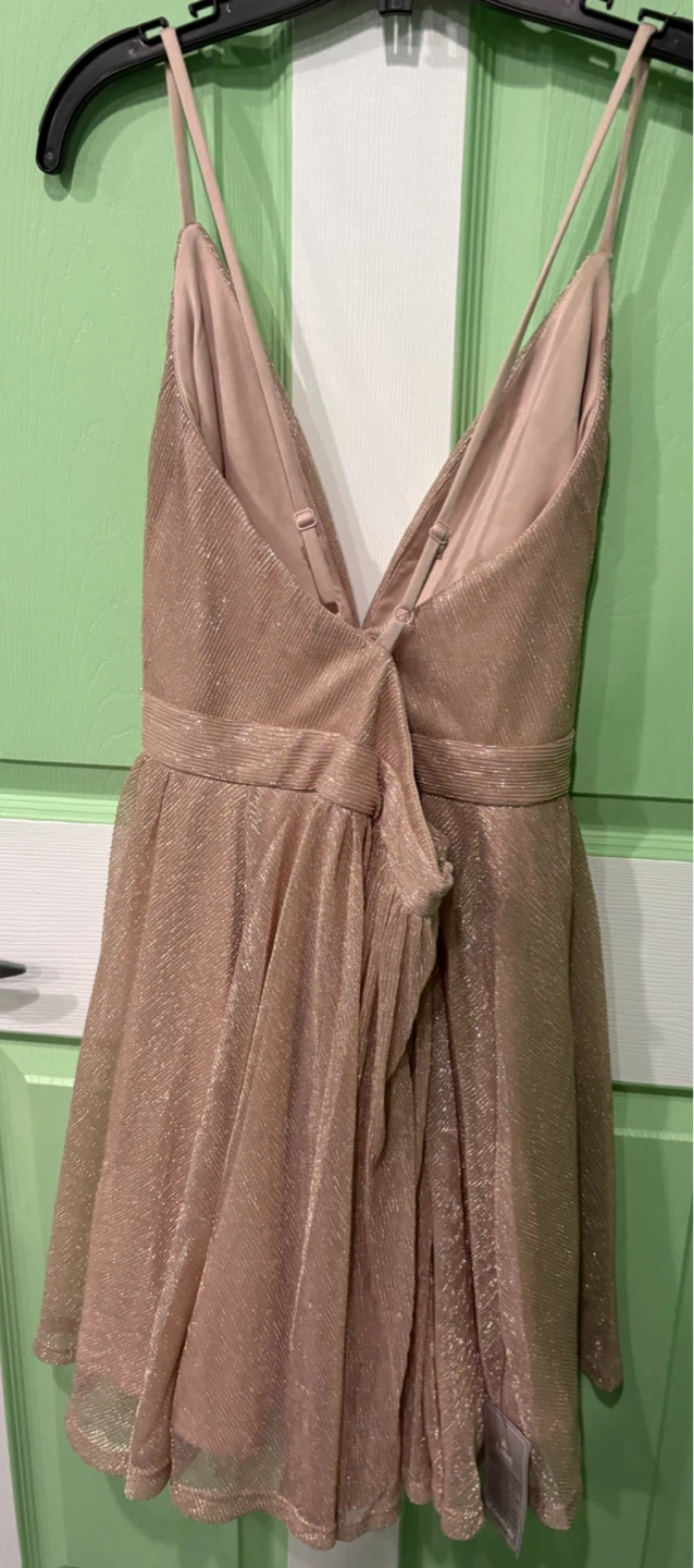 Rose Gold Shimmer Sleeveless Dress - photo 2