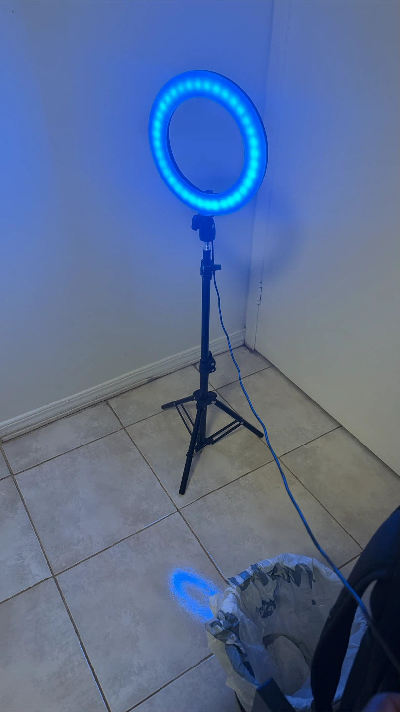 Ring light dimmable, RGB coloured - photo 2