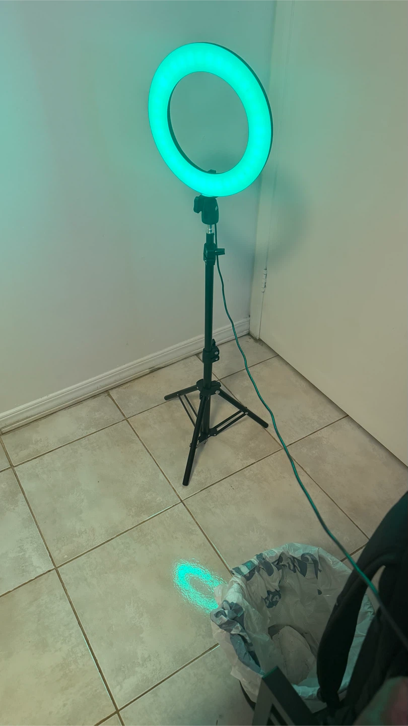 Ring light dimmable, RGB coloured - photo 4