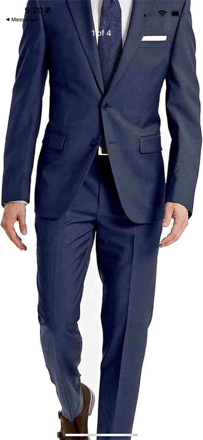 Zara Man Navy Blue Suit