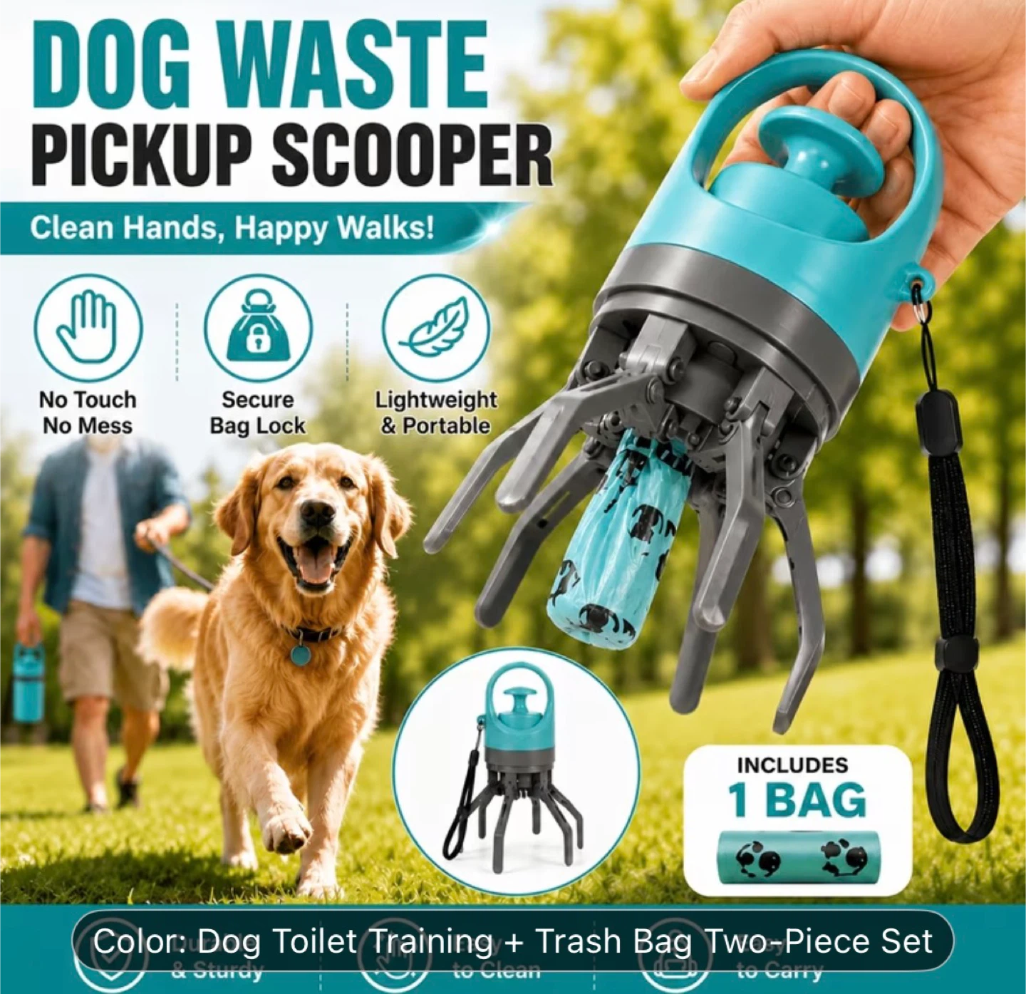 [Never Used] Dog Waste Pickup Scooper Set