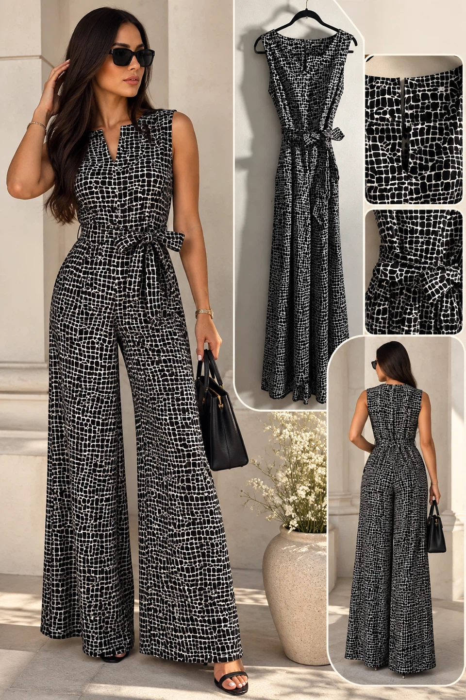 Calvin Klein Sleeveless Patterned Jumpsuit - photo 3