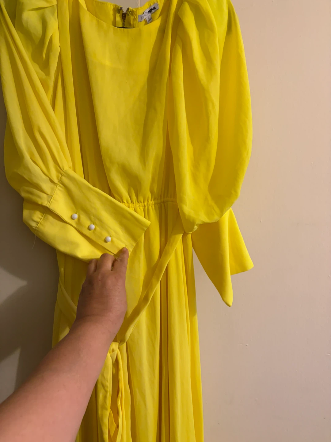 Fashion Nova Yellow Long-Sleeve Maxi Dress - photo 3