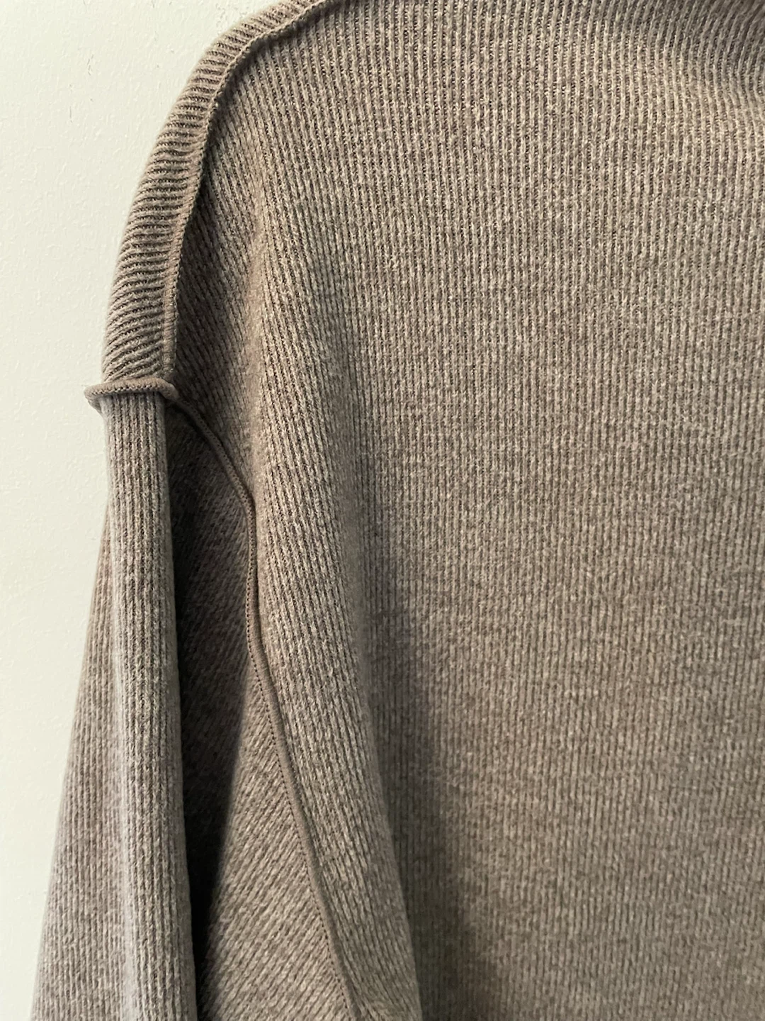 Brown ribbed long-sleeve top - photo 3