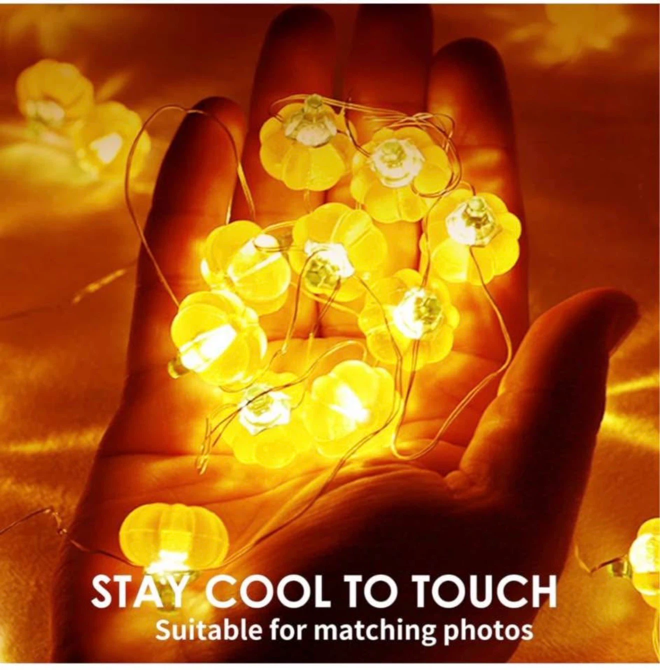 Pumpkin LED Fairy String Lights with Remote, brand new - photo 4