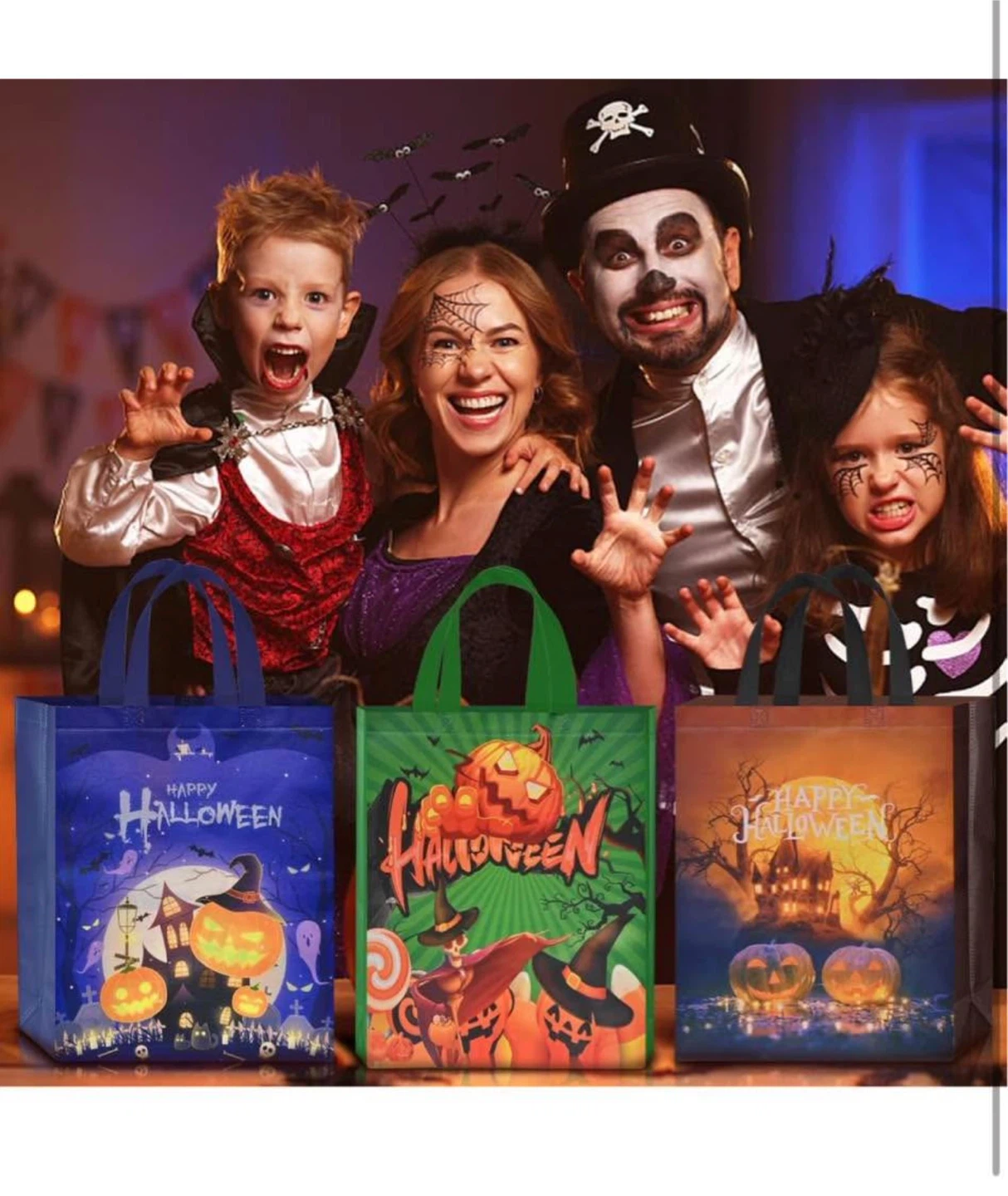 Set of Halloween Trick or Treat Reusable Bags, 9 pcs - photo 5