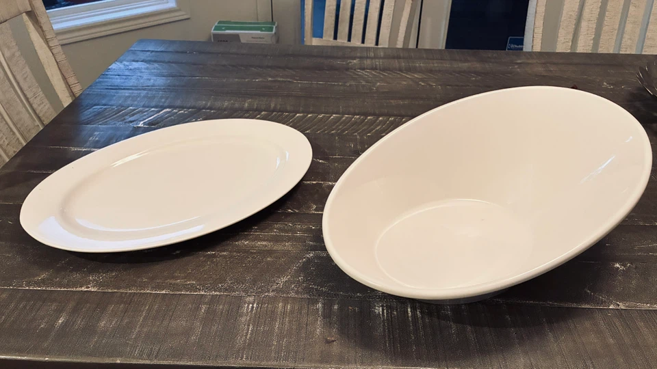 Two gorgeous matching very large serving dishes
