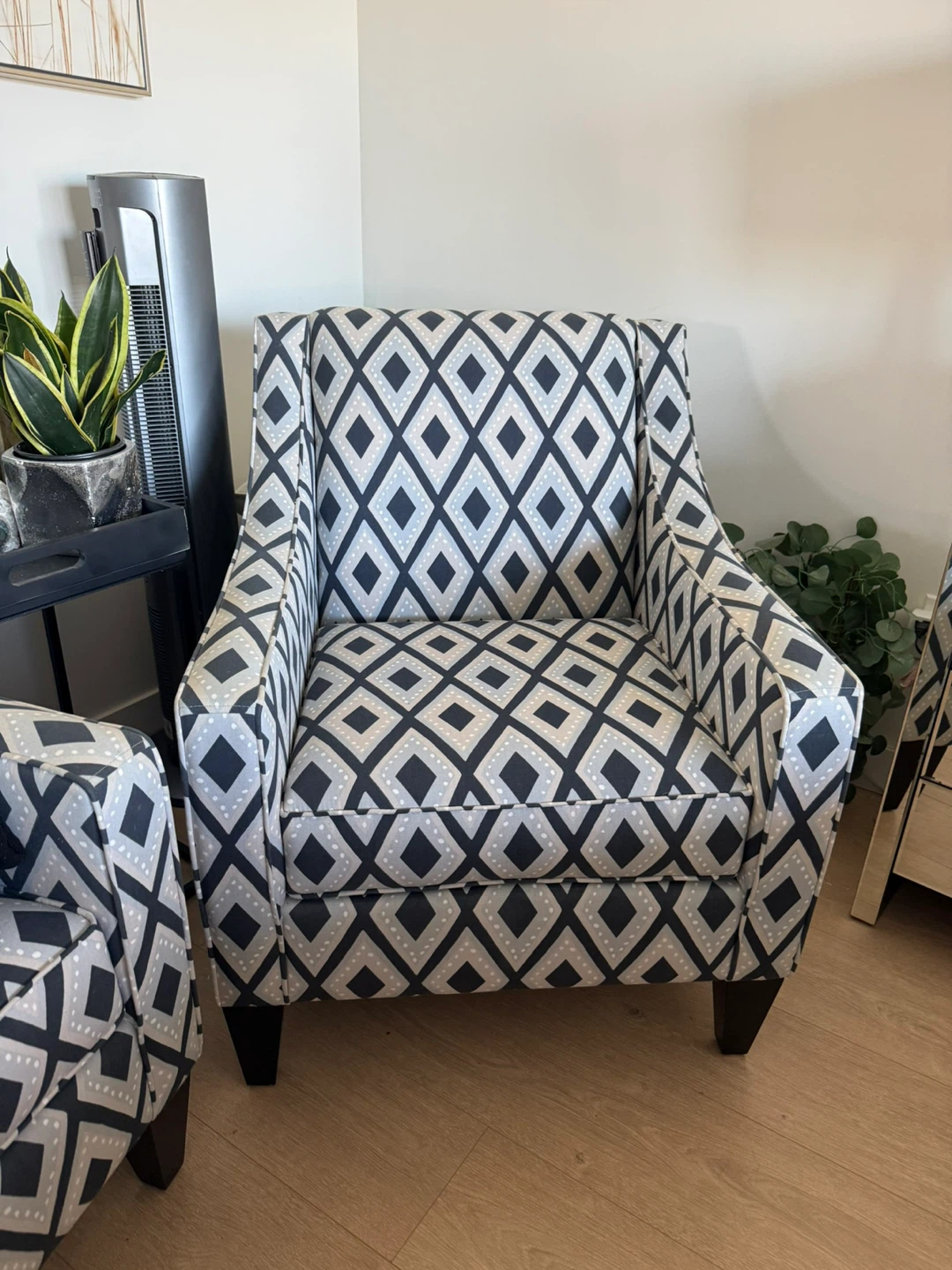 2 Patterned Accent Chairs