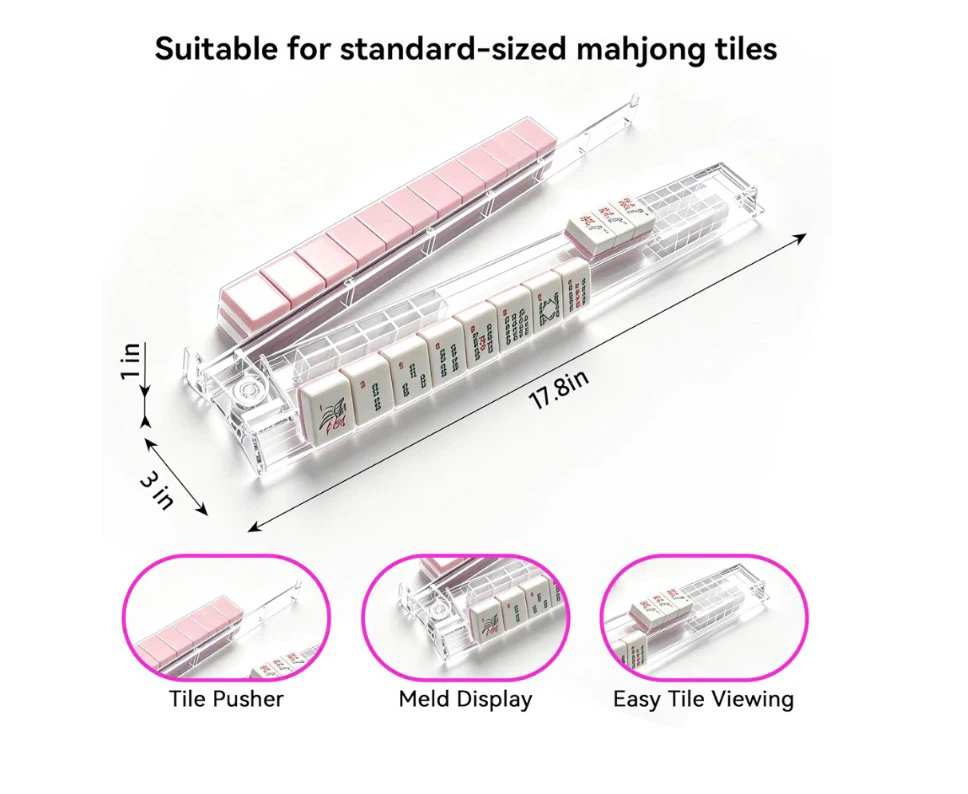 Brand new Mahjong Racks with Pushers, Set of 4 - photo 3