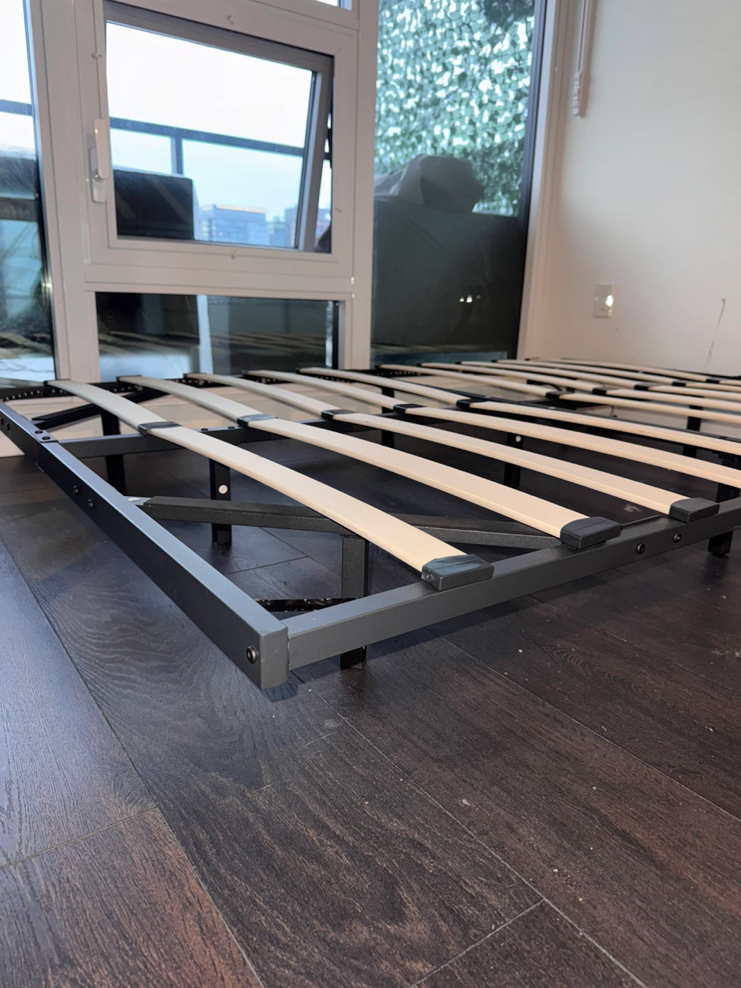 Double bed Metal Bed Frame with lights. Floating effect - photo 3
