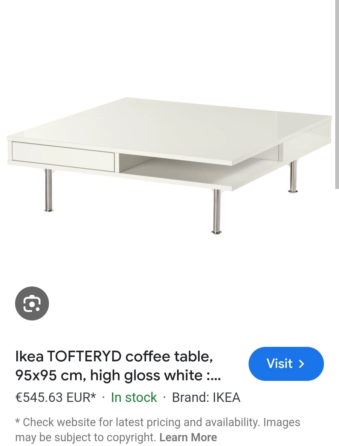 Ikea coffee table(high gloss white) - photo 2