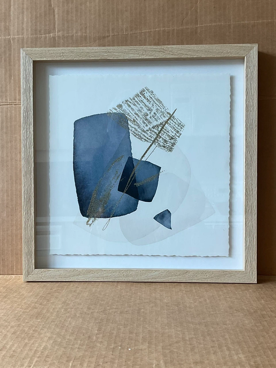 Modern Abstract Framed Wall Art – Shadow Box Style
