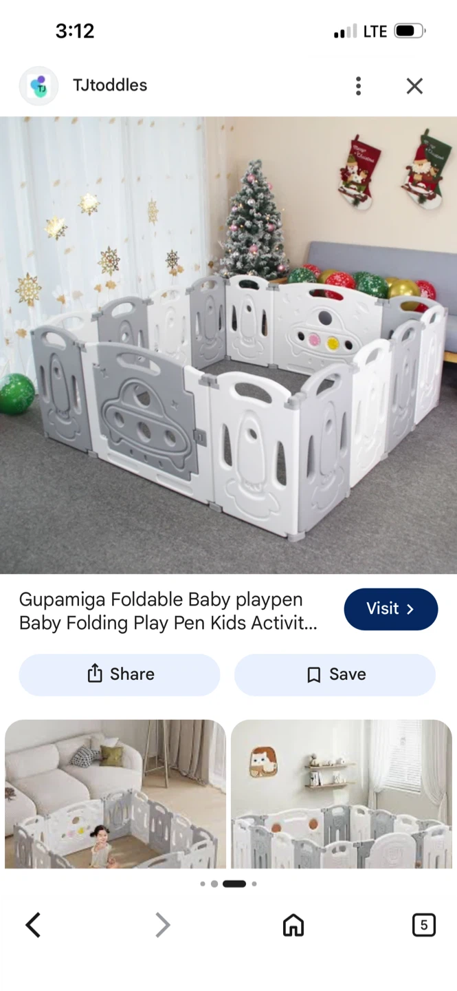 Gupamiga Foldable Baby Playpen