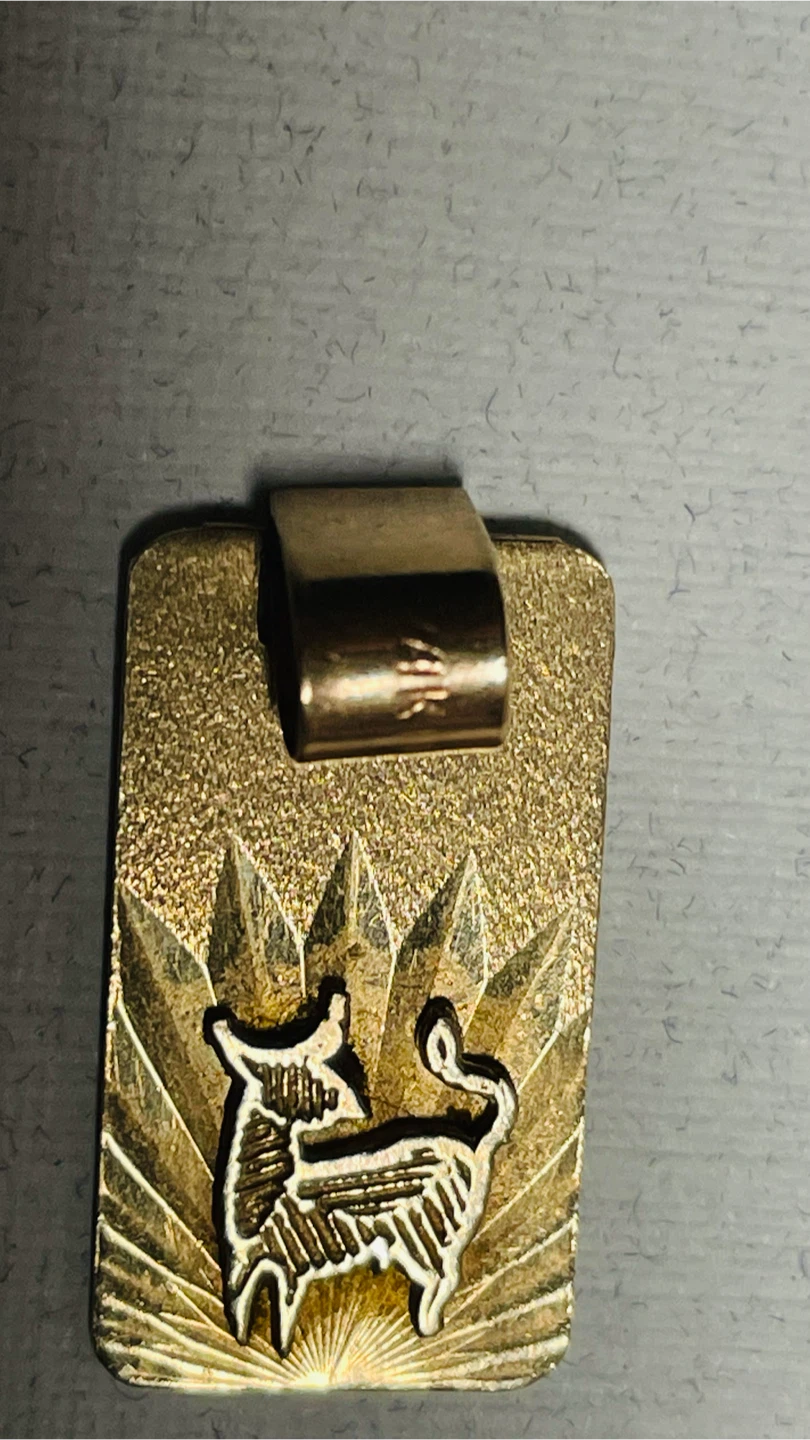 Gold Pendant with Taurus Zodiac & Chain - photo 4