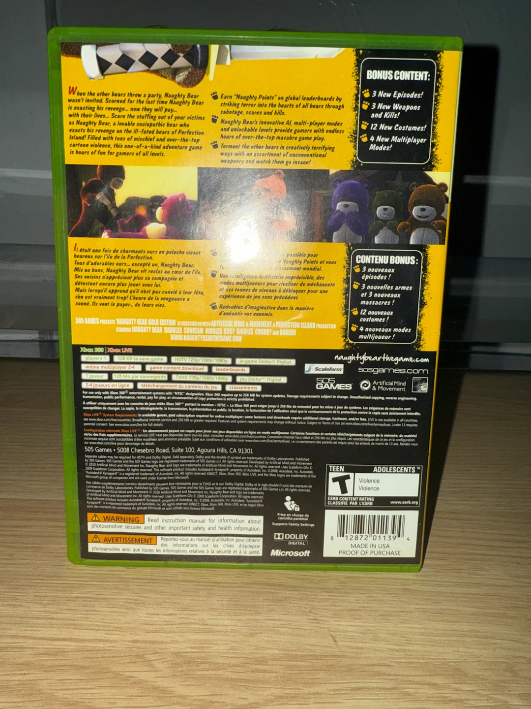 Naughty Bear Gold Edition for Xbox 360 - photo 2