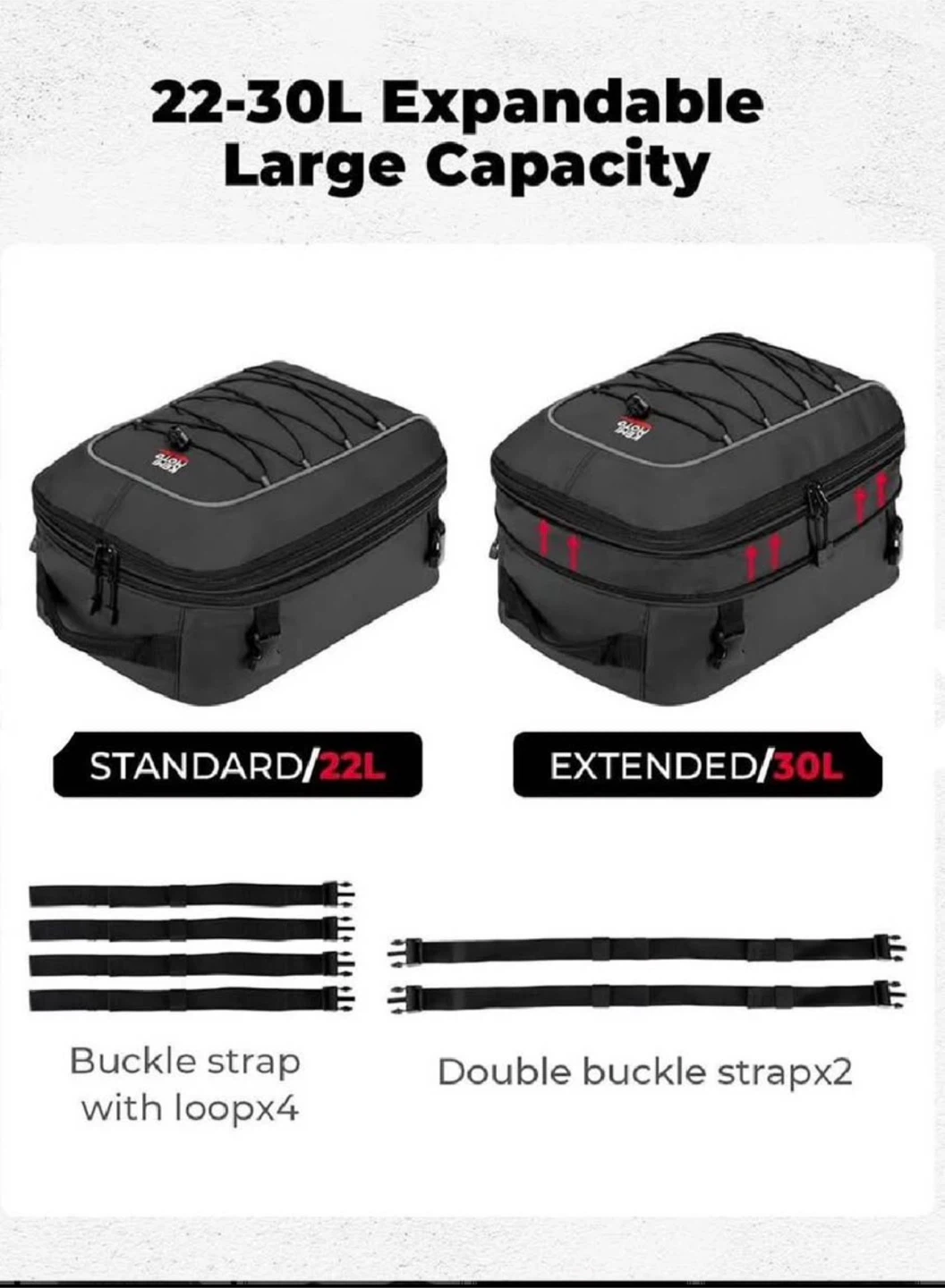 Kemimoto Expandable Motorcycle Tail Bag - photo 2