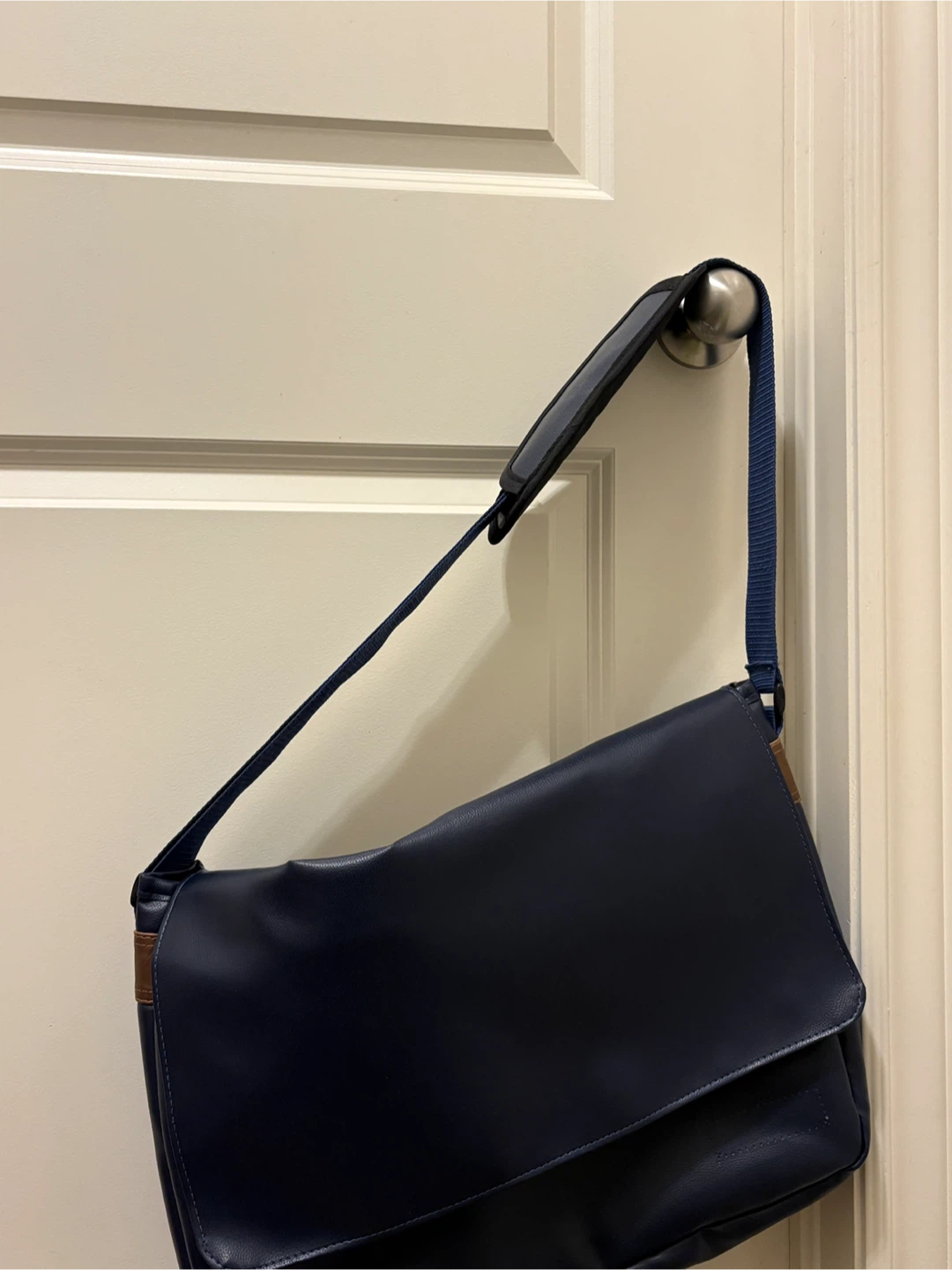 Navy Blue Large Messenger Bag