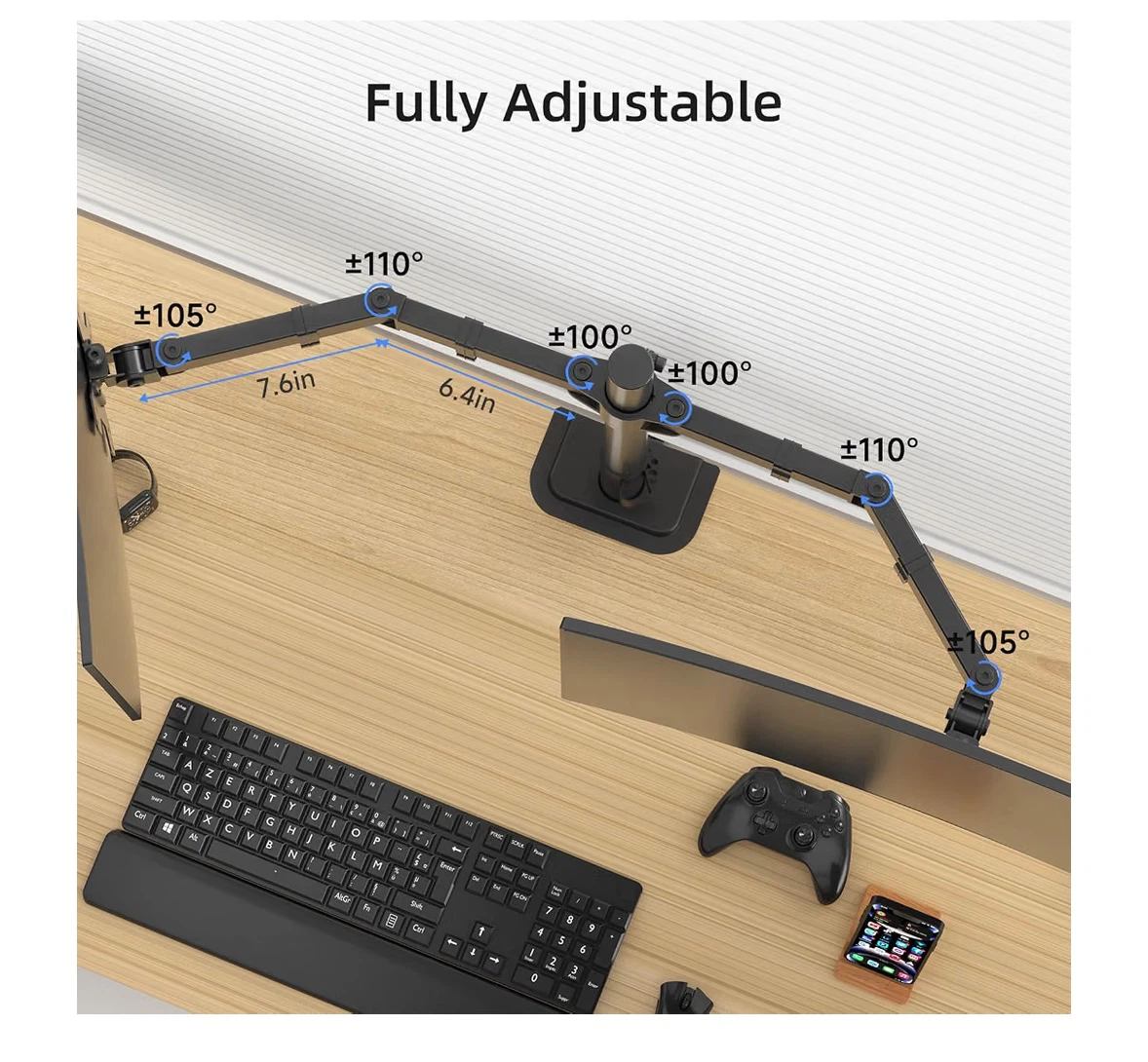 Suptek Dual Monitor Desk Mount MD9442MB - photo 4