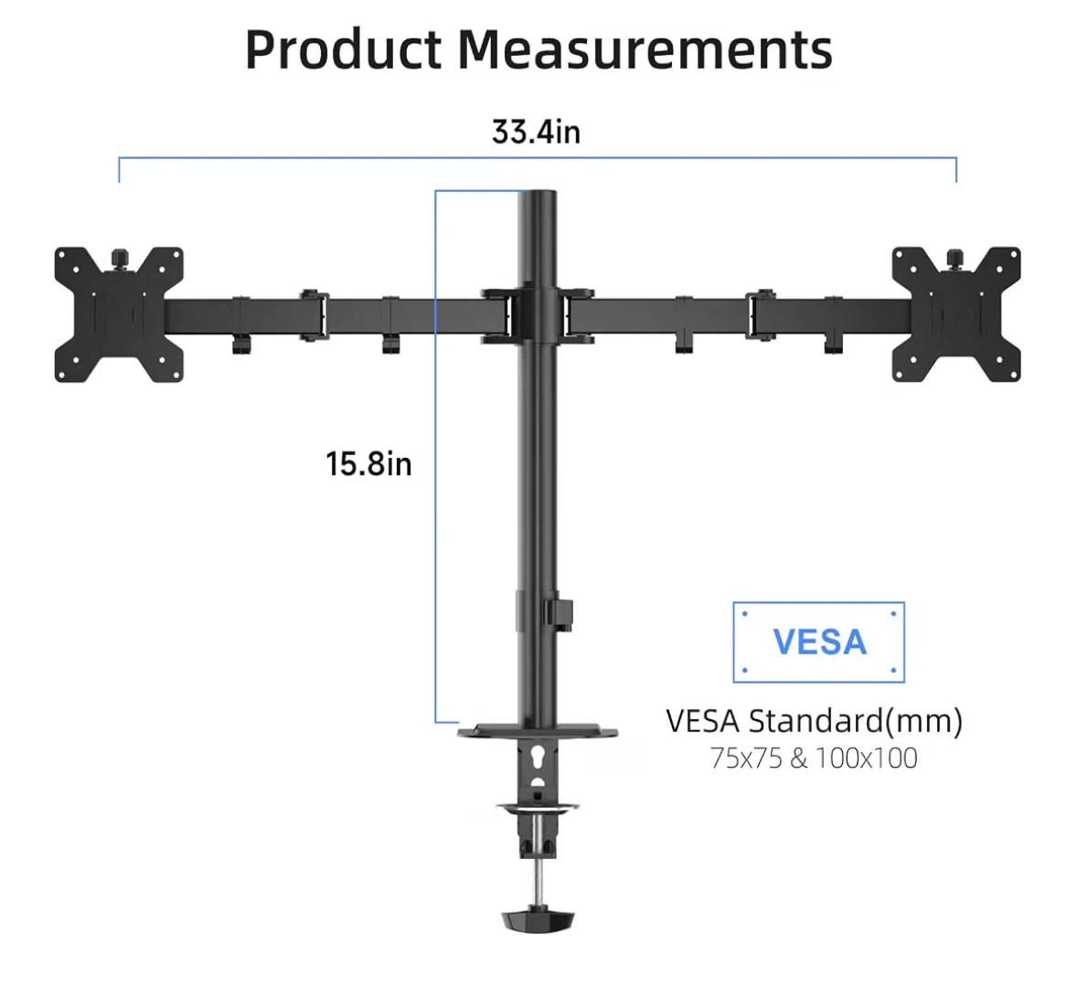 Suptek Dual Monitor Desk Mount MD9442MB - photo 5