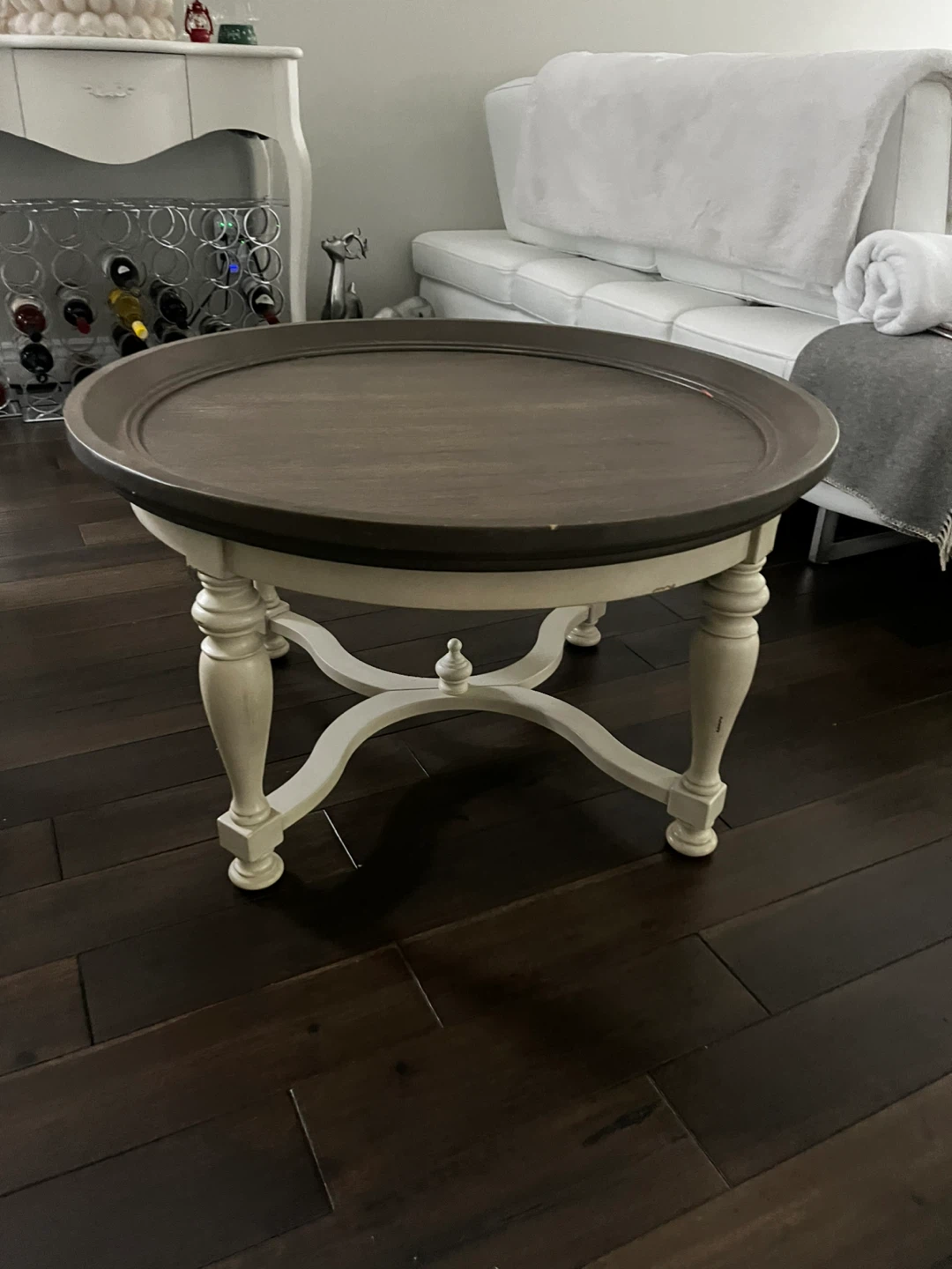 Pier 1 import Two-Tone Round Coffee Table