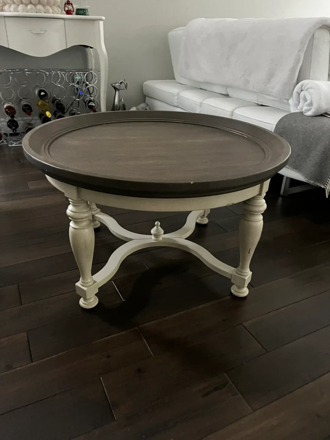 Pier 1 import Two-Tone Round Coffee Table