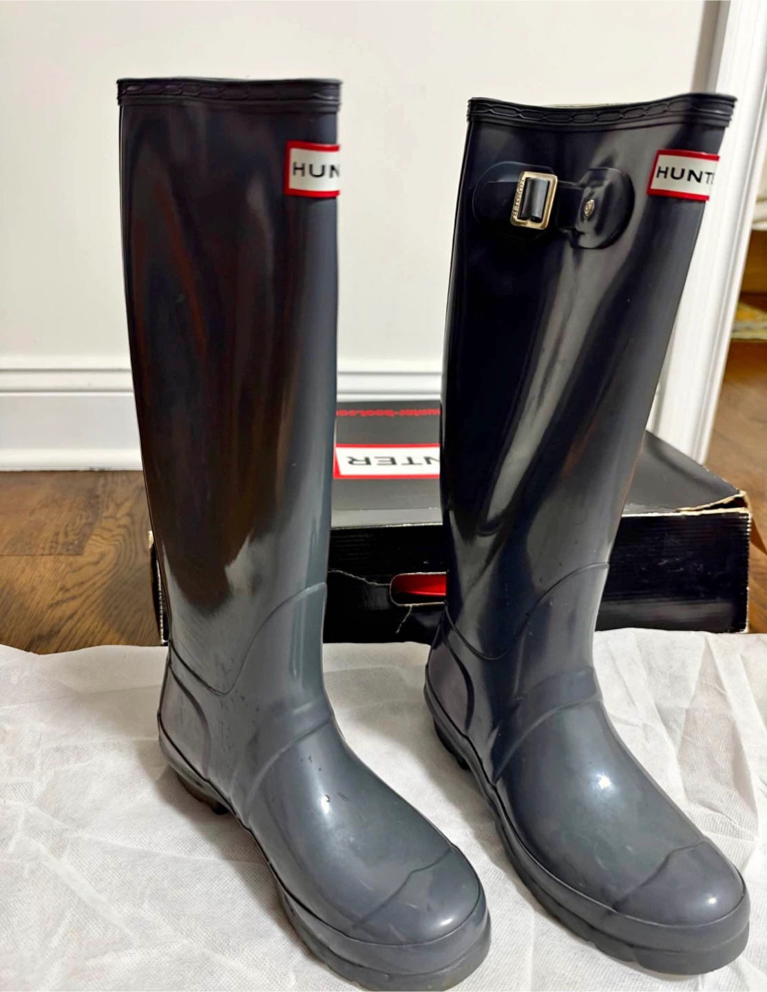 Hunter Original Gloss Rain Boots Graphite US 6W - photo 2