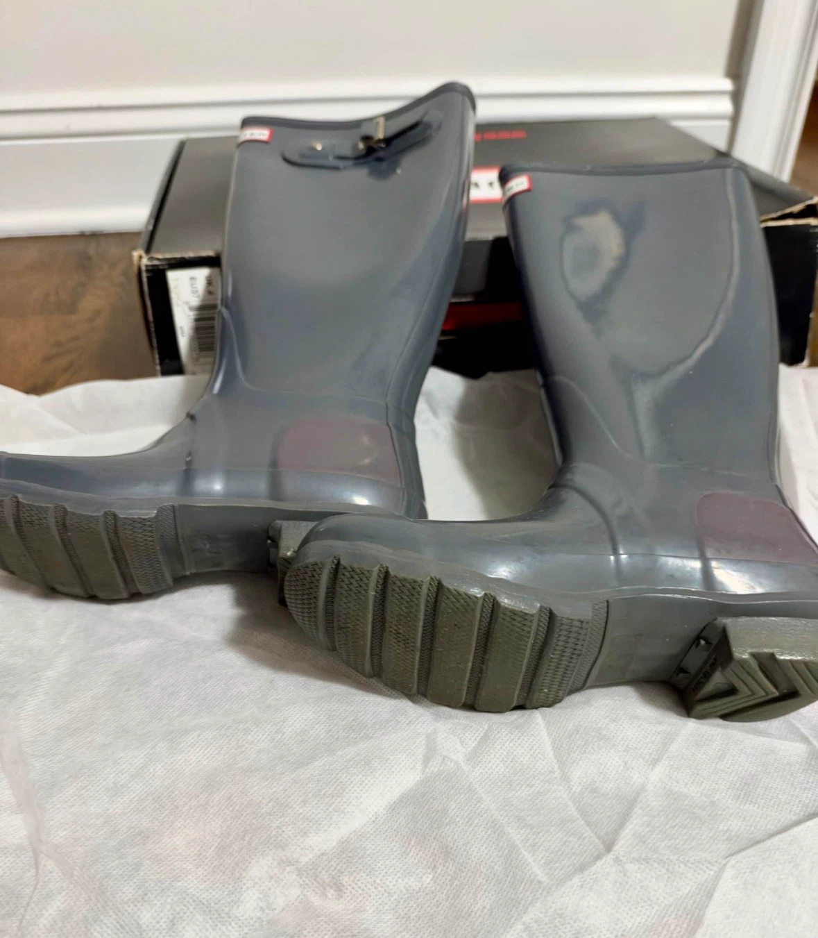 Hunter Original Gloss Rain Boots Graphite US 6W - photo 3