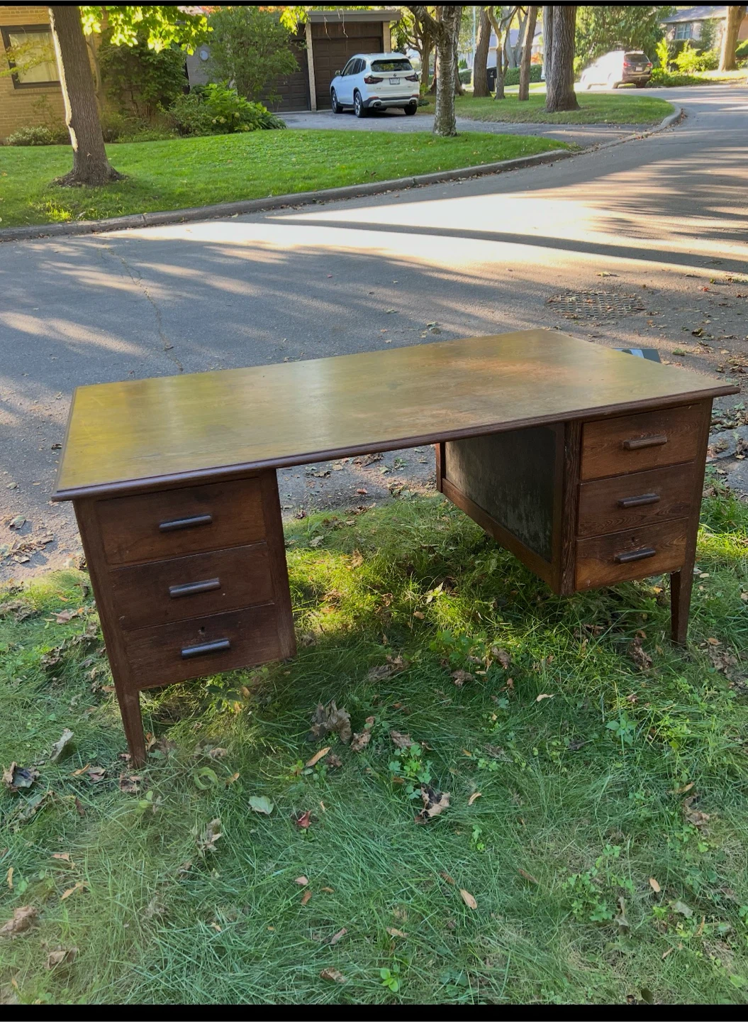 Wooden executive desk