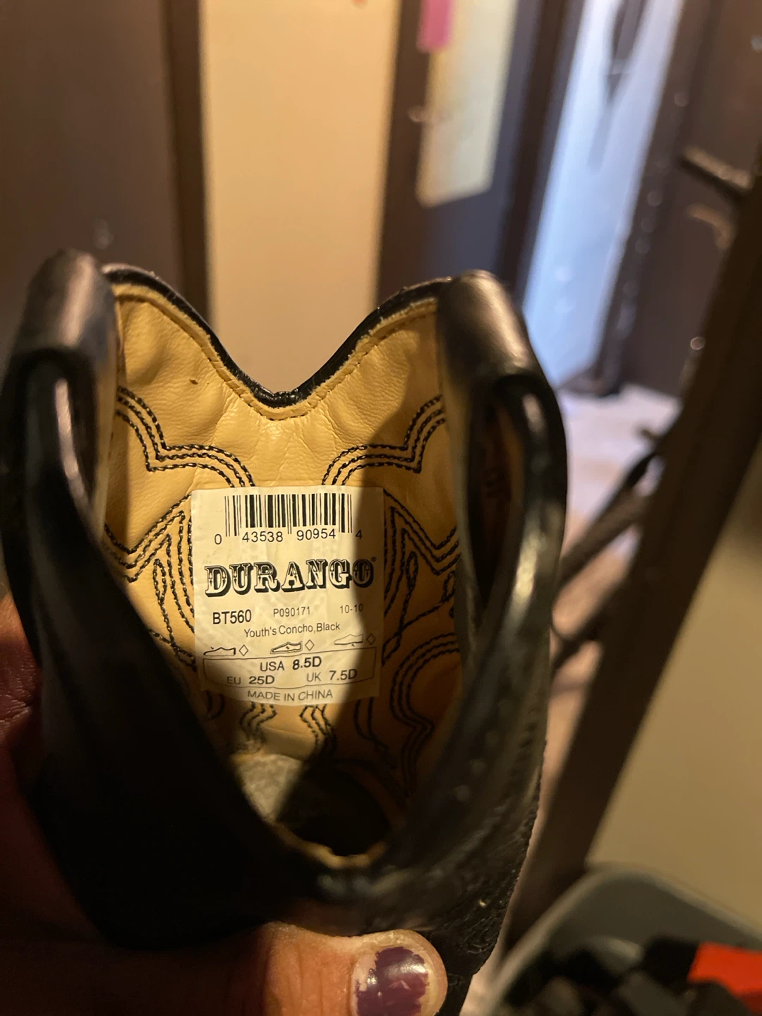 Durango Infant toddler Cowboy Boots Black Size 8.5D - photo 3