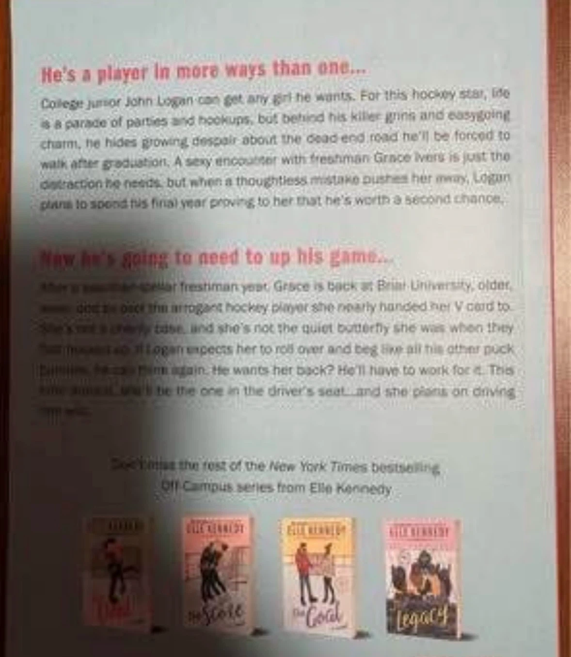 Off Campus books by Elle Kennedy  (All together for $5) - photo 3