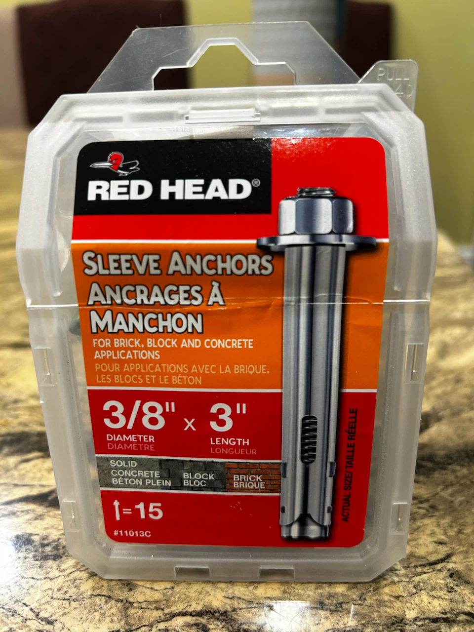 Red Head Sleeve Anchors 3/8" x 3"