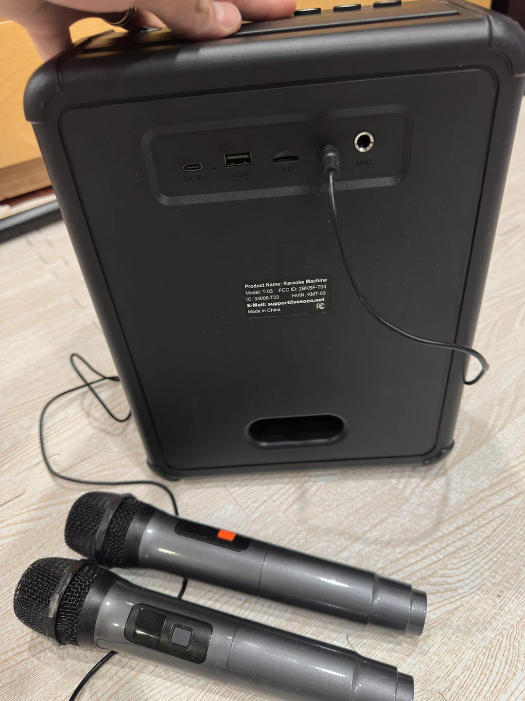 VOSOCO Karaoke Machine with 2 Microphones - photo 4
