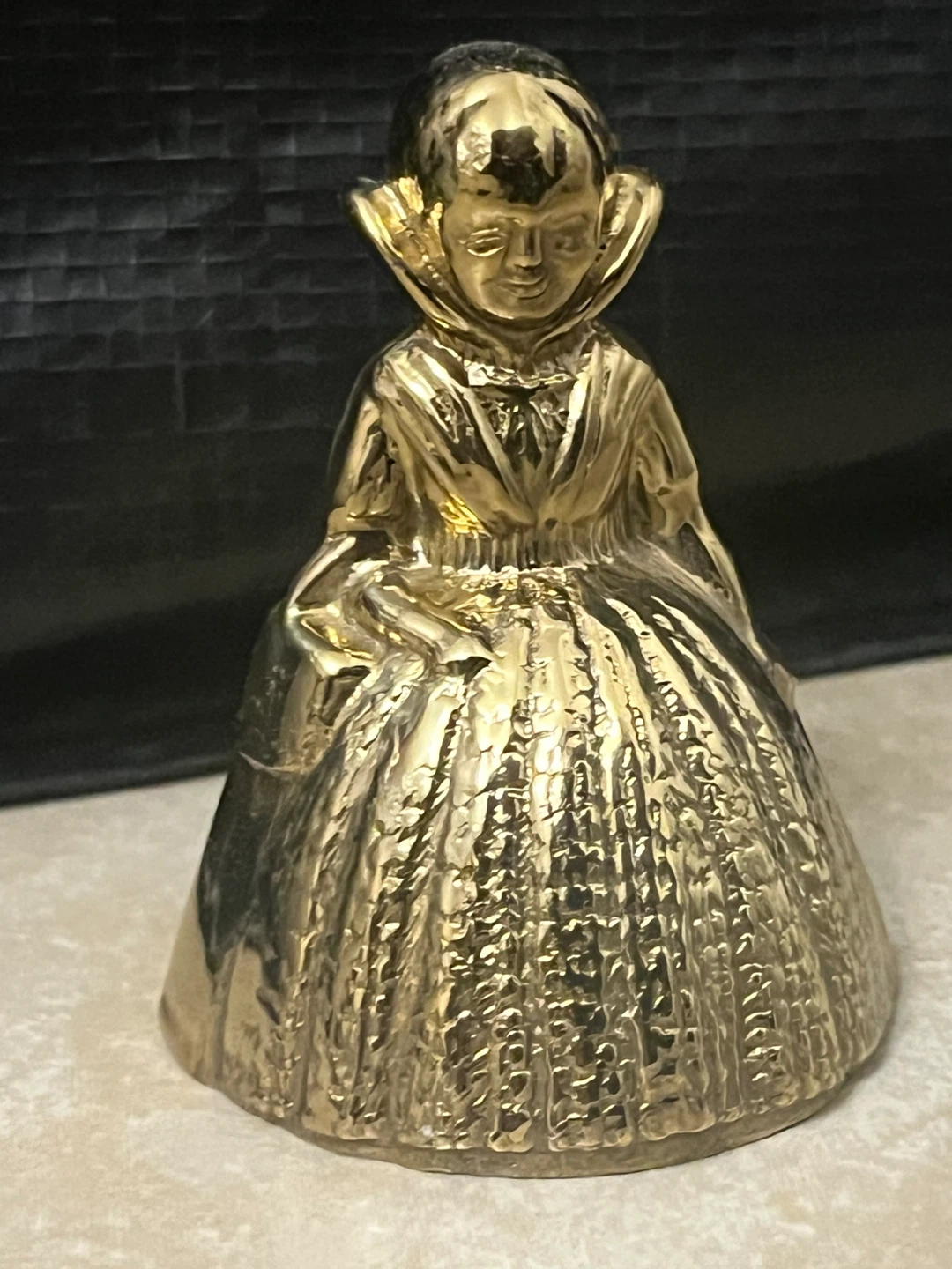 Vintage Brass Figurine Bell