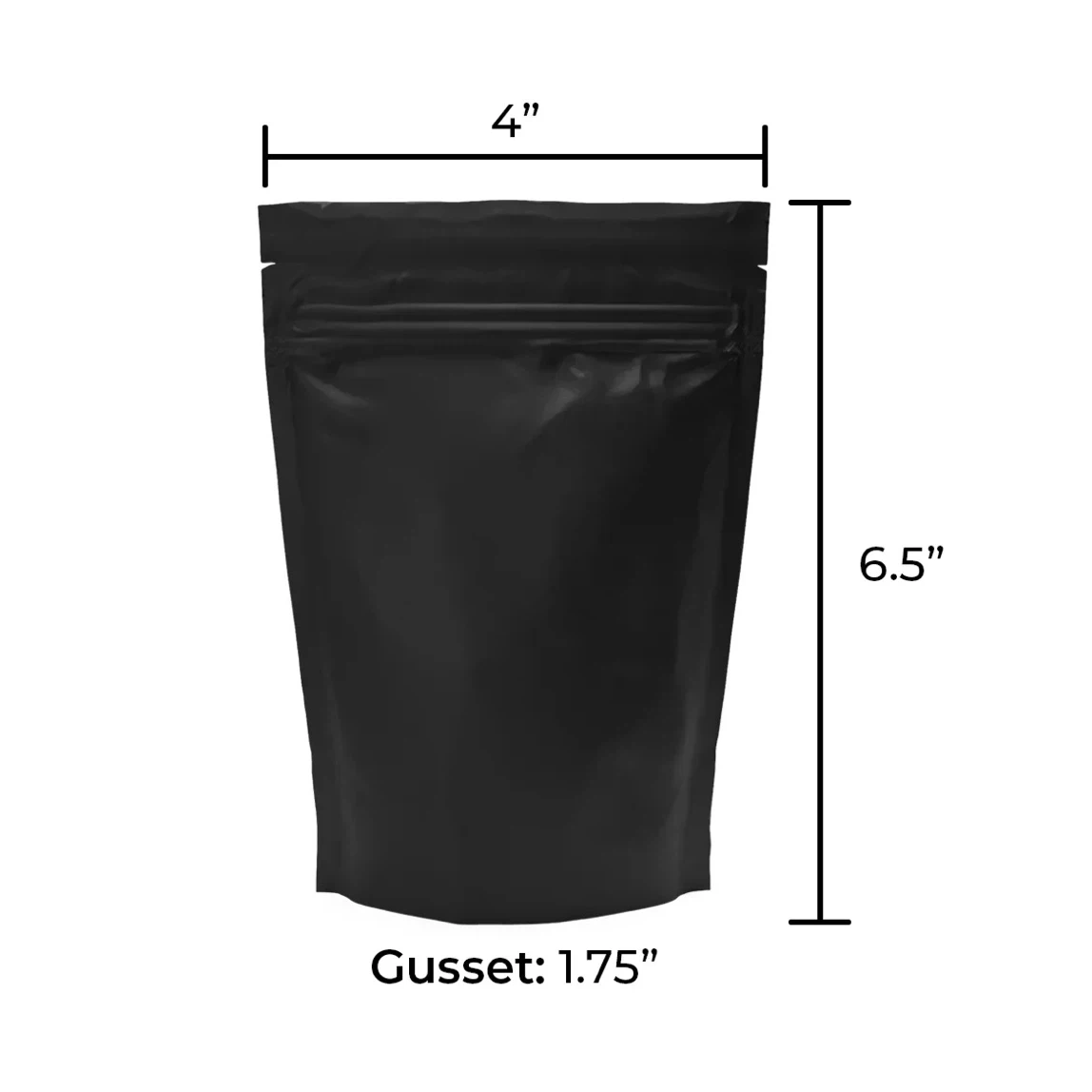 1000 Matte Black Mylar Smell Proof Bags 4x 6.5x 1.75 - photo 2