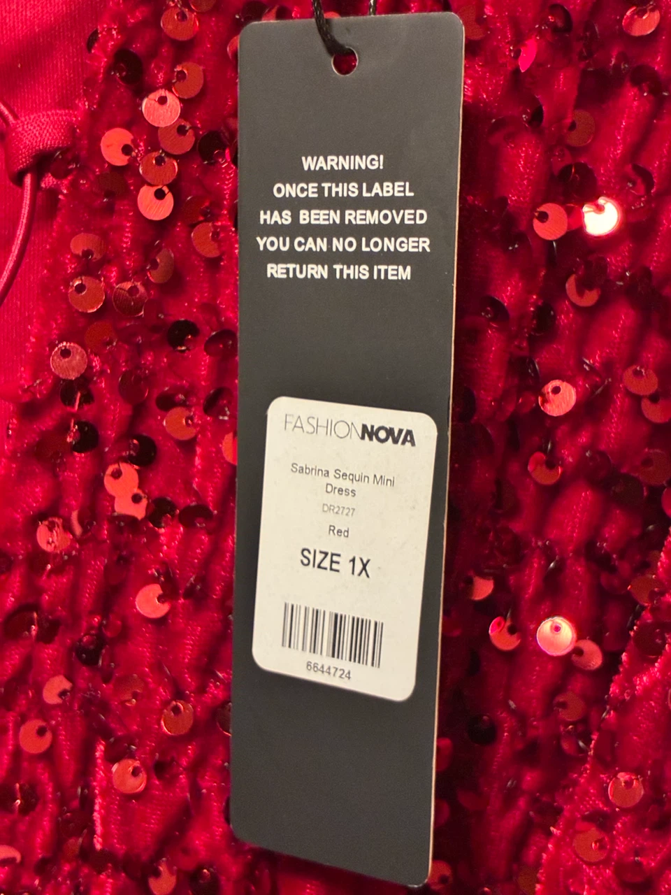 Fashion Nova Sabrina Sequin Mini Dress Red - photo 4