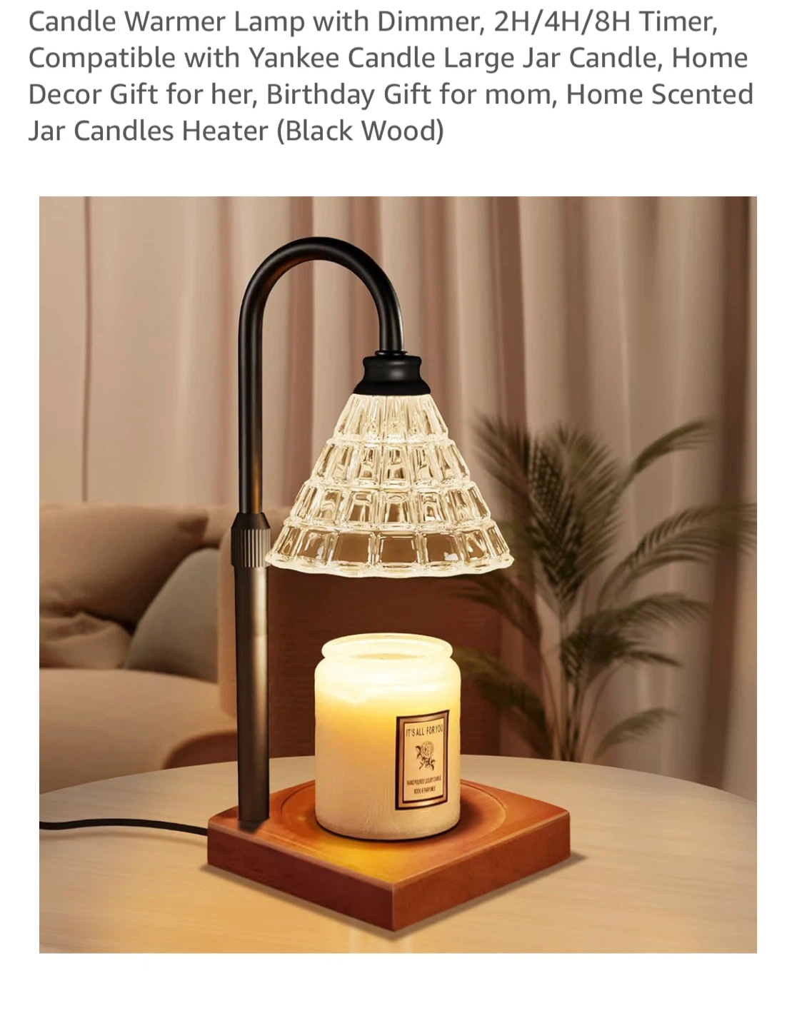 Adjustable Candle Warmer Lamp with Dimmer