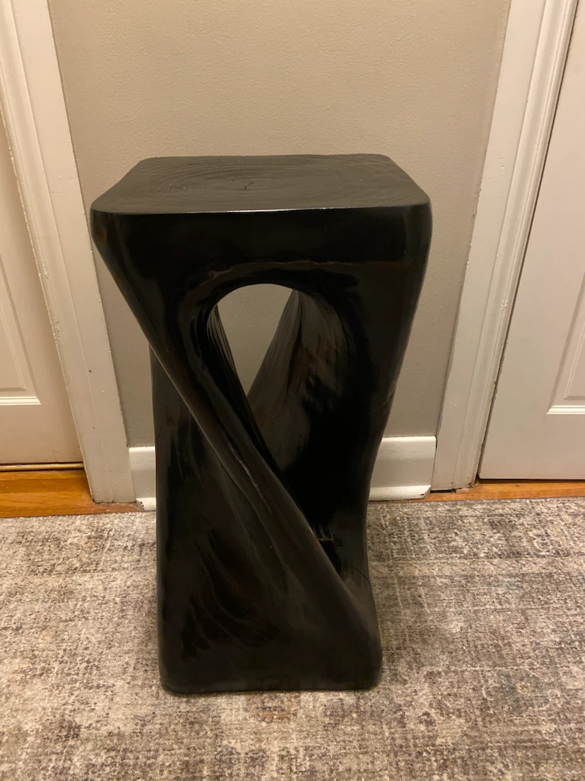 New Sculptural Twist MGO Accent Table Black - photo 5